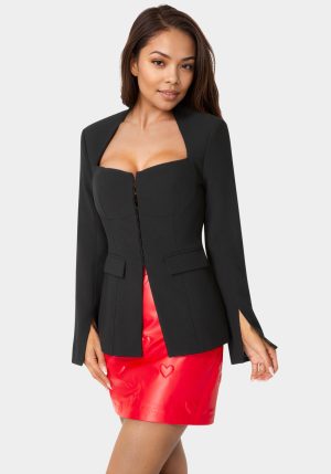 Tailored Open Neck Blazer