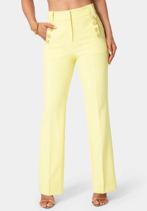 Tailored High Waist Straight Leg Pant