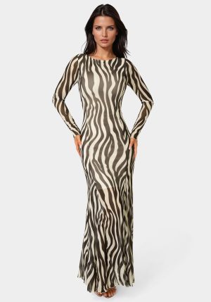 Long Sleeve Powermesh Dress